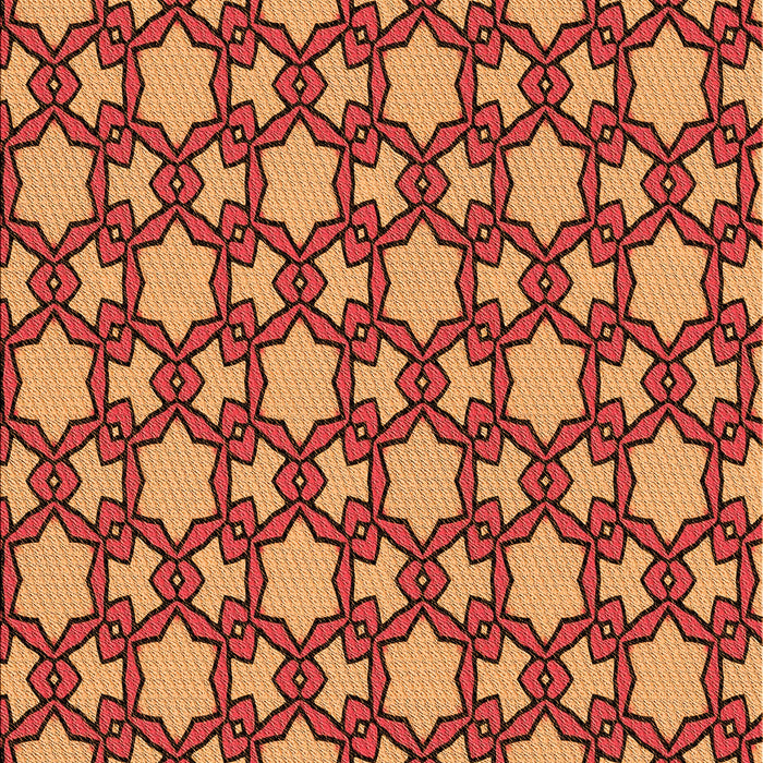 Patterned Orange Rug, pat3640org