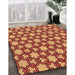 Machine Washable Transitional Orange Rug in a Family Room, wshpat3640org