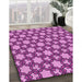 Machine Washable Transitional Dark Magenta Purple Rug in a Family Room, wshpat3640pur