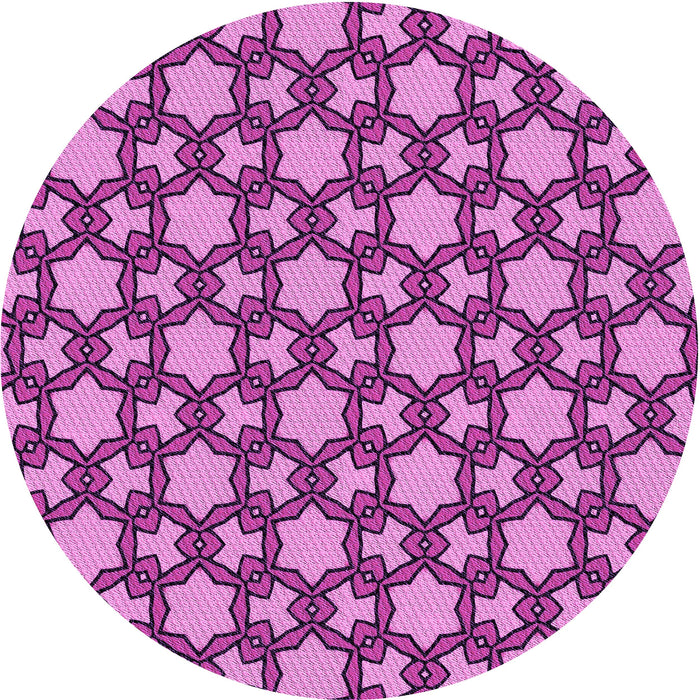 Square Patterned Dark Magenta Purple Rug, pat3640pur
