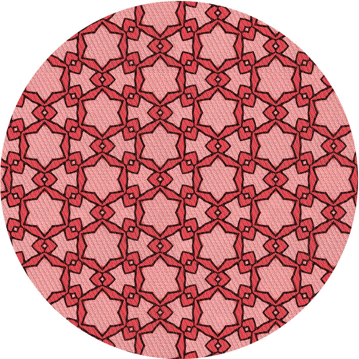 Square Machine Washable Transitional Pastel Red Pink Rug in a Living Room, wshpat3640rd