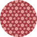 Square Machine Washable Transitional Pastel Red Pink Rug in a Living Room, wshpat3640rd