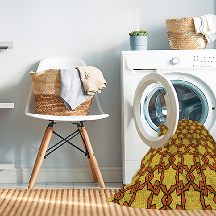 Machine Washable Transitional Tomato Red Rug in a Washing Machine, wshpat3640yw