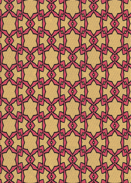 Patterned Orange Novelty Rug, pat3640