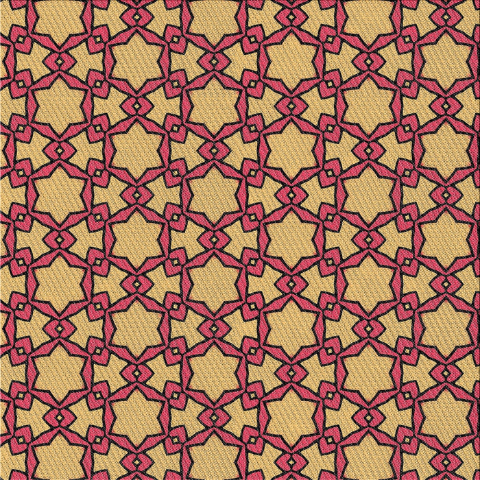 Square Patterned Orange Novelty Rug, pat3640