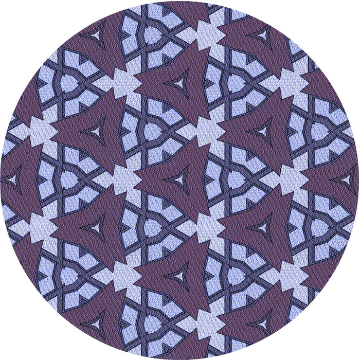 Square Machine Washable Transitional Purple Mimosa Purple Rug in a Living Room, wshpat3641blu