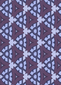 Machine Washable Transitional Purple Mimosa Purple Rug, wshpat3641blu