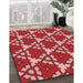 Machine Washable Transitional Red Rug in a Family Room, wshpat3641rd