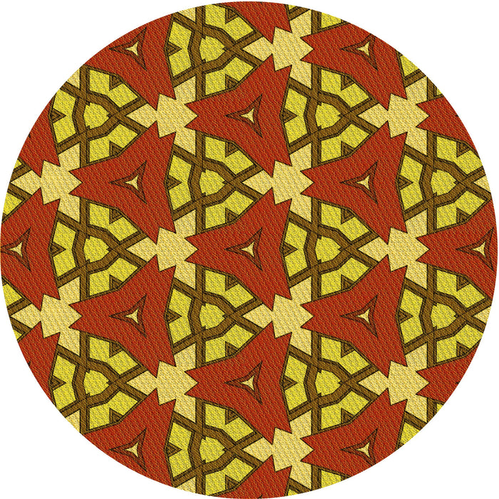 Square Machine Washable Transitional Yellow Rug in a Living Room, wshpat3641yw