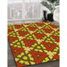 Machine Washable Transitional Yellow Rug in a Family Room, wshpat3641yw