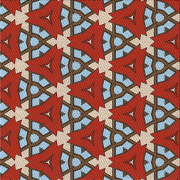 Sideview of Machine Washable Transitional Tomato Red Rug, wshpat3641
