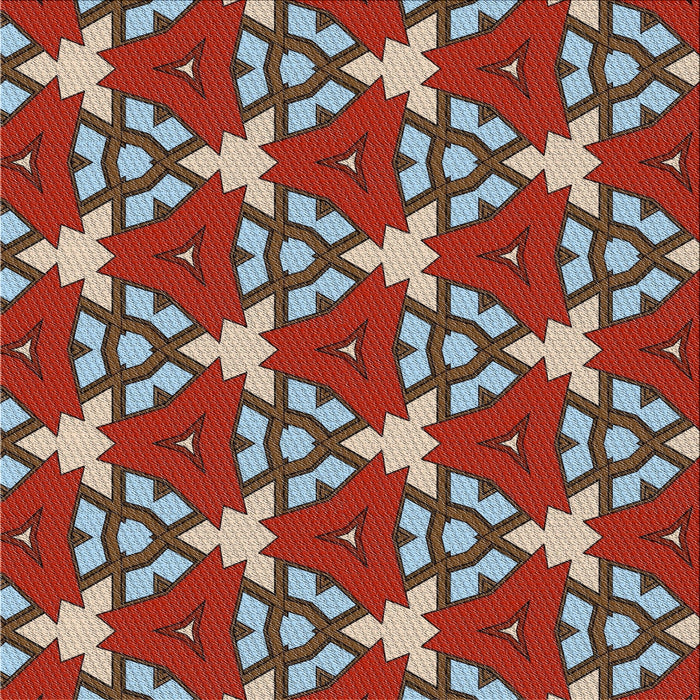 Sideview of Machine Washable Transitional Tomato Red Rug, wshpat3641