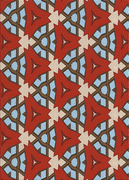 Machine Washable Transitional Tomato Red Rug, wshpat3641