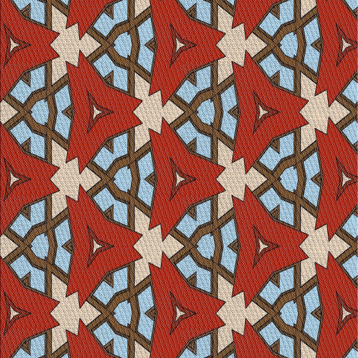 Machine Washable Transitional Tomato Red Rug, wshpat3641