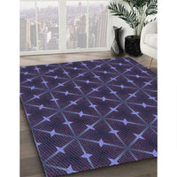Patterned Slate Blue Rug, pat3642blu
