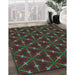 Patterned Hazel Green Rug in Family Room, pat3642lblu