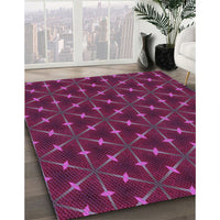Patterned Dark Pink Rug, pat3642pur