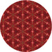 Square Machine Washable Transitional Red Rug in a Living Room, wshpat3642rd