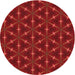 Square Patterned Red Rug, pat3642rd