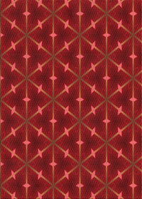 Machine Washable Transitional Red Rug, wshpat3642rd