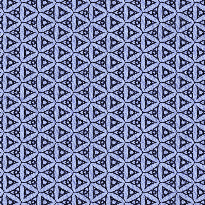 Round Patterned Blue Rug, pat3643blu