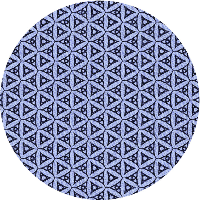 Square Patterned Blue Rug, pat3643blu