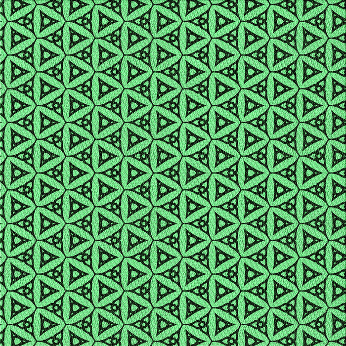 Round Machine Washable Transitional Deep Emerald Green Rug, wshpat3643grn