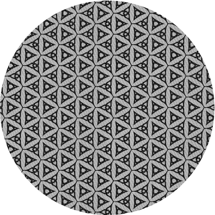 Square Patterned Silver Gray Rug, pat3643gry