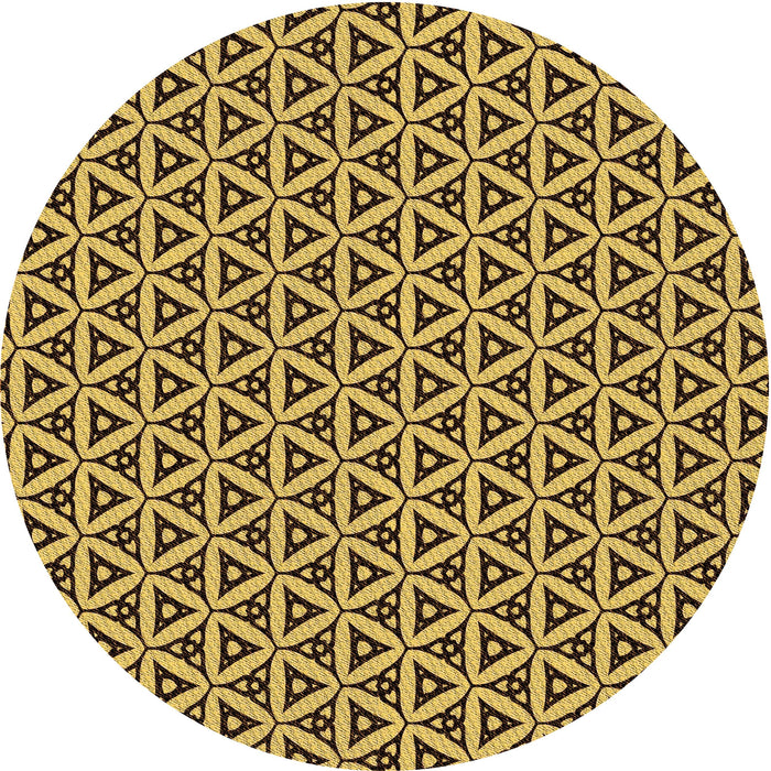 Square Machine Washable Transitional Bright Gold Yellow Rug in a Living Room, wshpat3643org