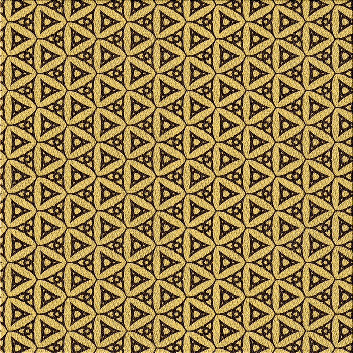 Round Machine Washable Transitional Bright Gold Yellow Rug, wshpat3643org