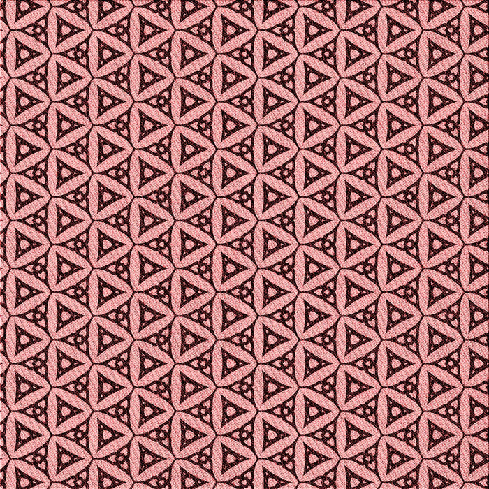 Round Patterned Pastel Pink Rug, pat3643rd