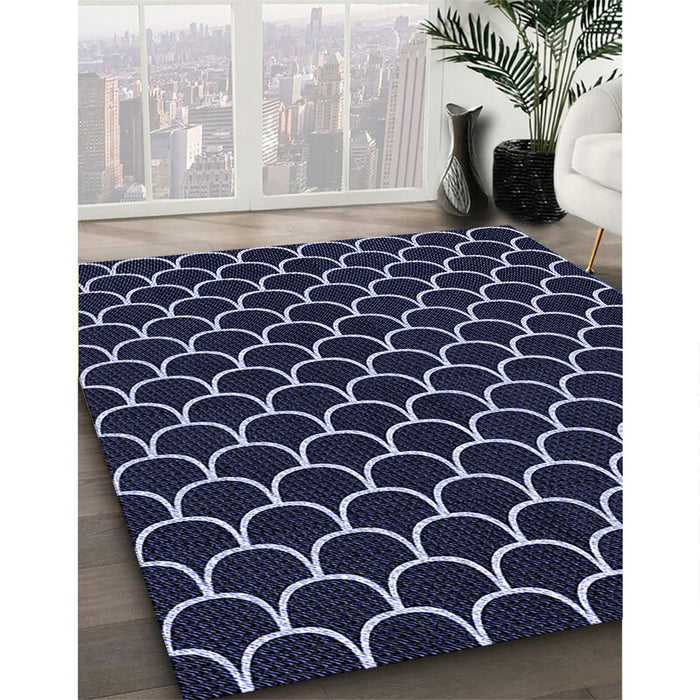 Machine Washable Transitional Periwinkle Purple Rug in a Family Room, wshpat3644blu