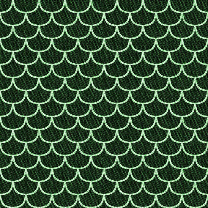 Round Machine Washable Transitional Green Rug, wshpat3644grn