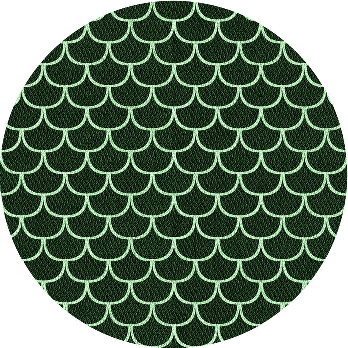 Square Machine Washable Transitional Green Rug in a Living Room, wshpat3644grn