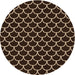 Square Machine Washable Transitional Black Brown Rug in a Living Room, wshpat3644org