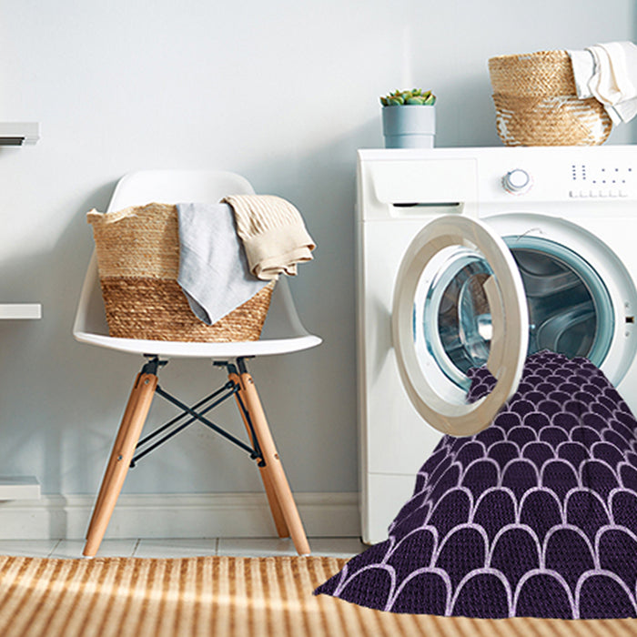 Machine Washable Transitional Deep Purple Rug in a Washing Machine, wshpat3644pur