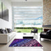 Machine Washable Transitional Dark Purple Rug in a Kitchen, wshpat3645pur