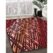 Machine Washable Transitional Maroon Red Rug in a Family Room, wshpat3645rd