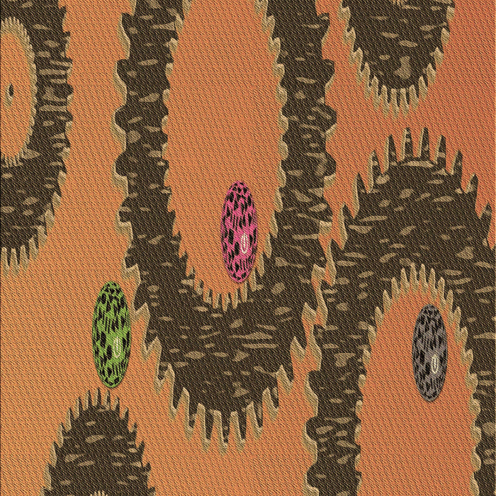 Machine Washable Transitional Red Brown Rug, wshpat3646brn