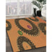 Machine Washable Transitional Red Brown Rug in a Family Room, wshpat3646brn