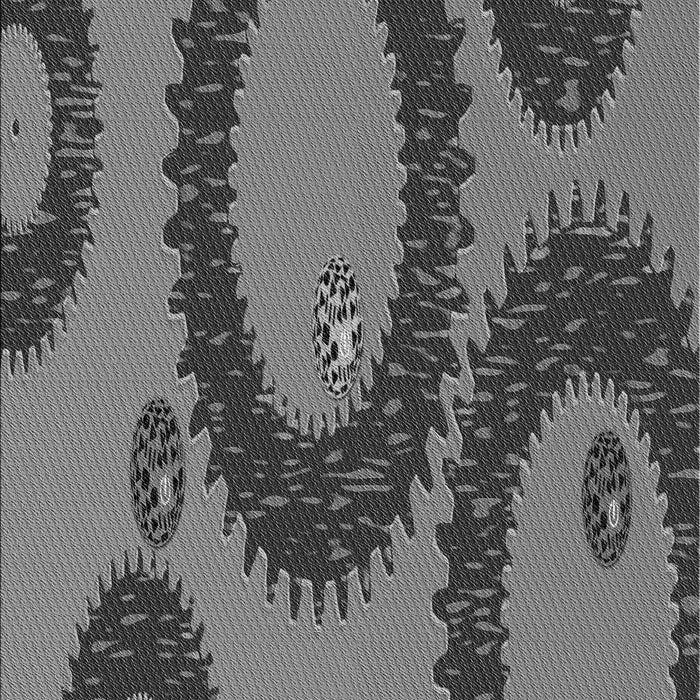 Machine Washable Transitional Gunmetal Gray Rug, wshpat3646gry