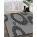 Machine Washable Transitional Gunmetal Gray Rug in a Family Room, wshpat3646gry