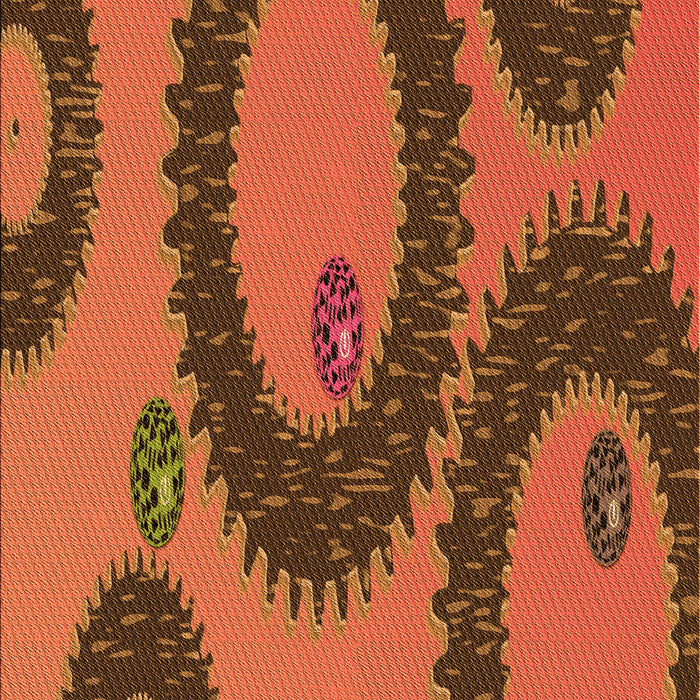 Machine Washable Transitional Orange Rug, wshpat3646org