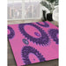 Machine Washable Transitional Dark Magenta Purple Rug in a Family Room, wshpat3646pur