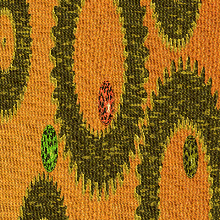 Machine Washable Transitional Saddle Brown Rug, wshpat3646yw