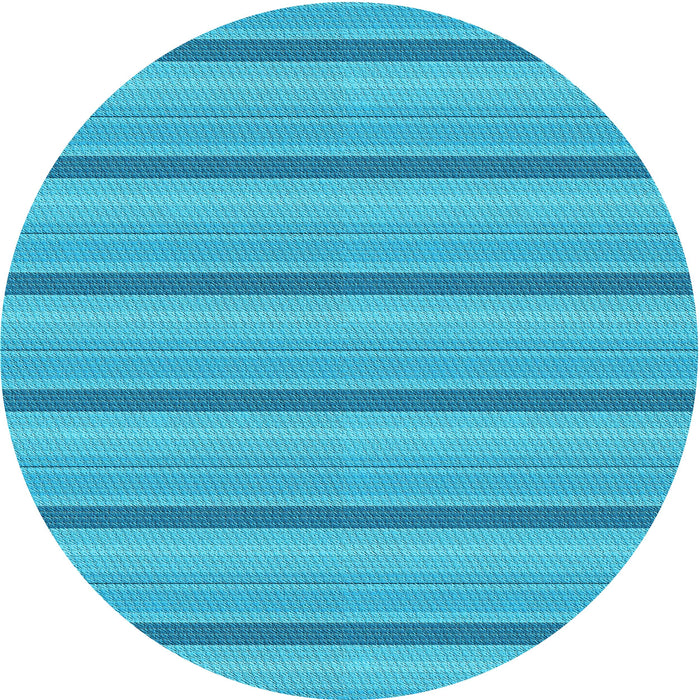 Square Machine Washable Transitional Bright Cyan Blue Rug in a Living Room, wshpat3647lblu