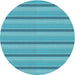 Sideview of Patterned Sky Blue Novelty Rug, pat3647