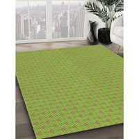 Patterned Pistachio Green Rug, pat3648brn