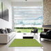 Machine Washable Transitional Pistachio Green Rug in a Kitchen, wshpat3648brn