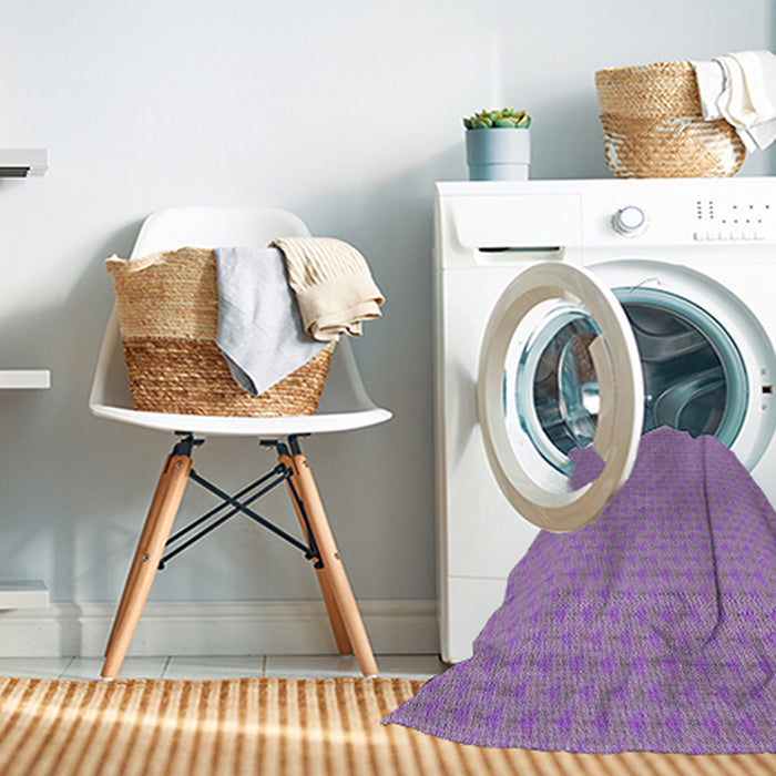 Machine Washable Transitional Bright Lilac Purple Rug in a Washing Machine, wshpat3648pur